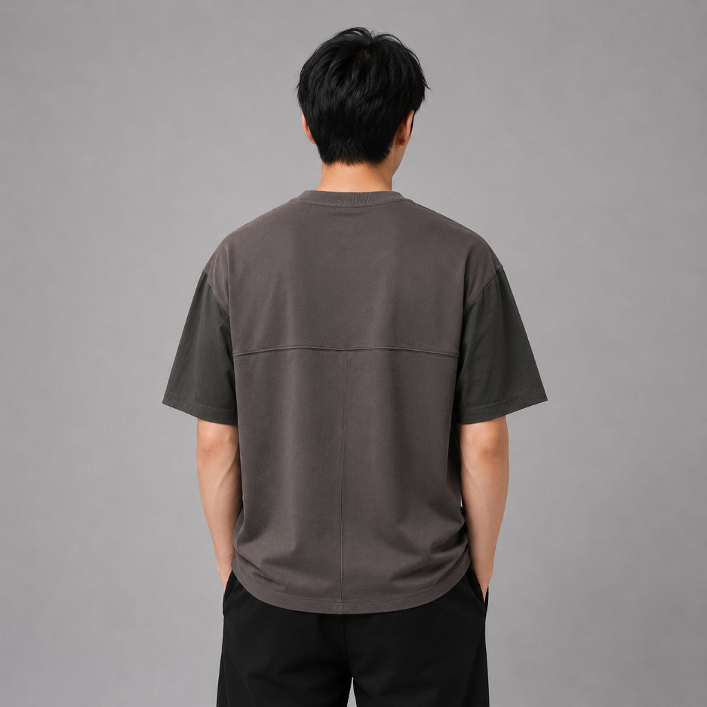 AD Men Contrast Sleeve Pocket Tee