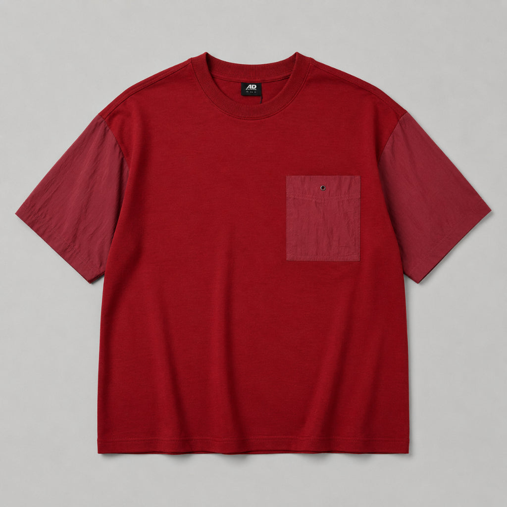 AD Men Contrast Sleeve Pocket Tee