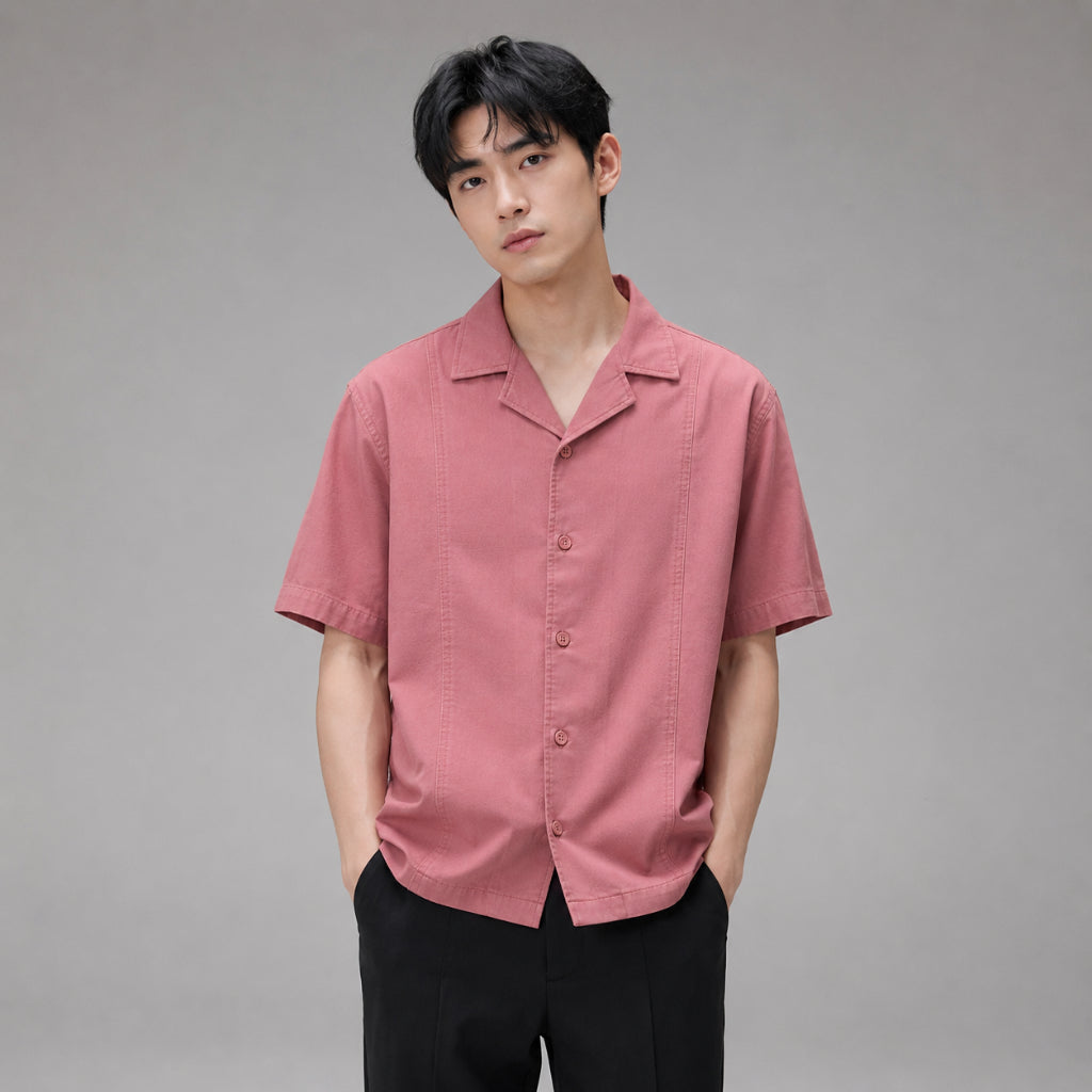 AD JEANS Men Textured Collar Shirt