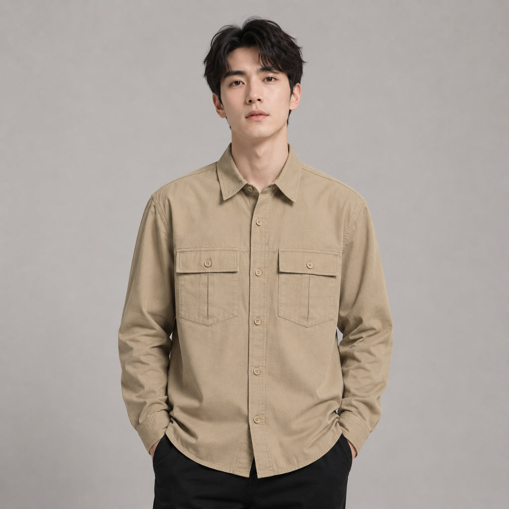 AD JEANS Men Long Sleeve Utility Shirt