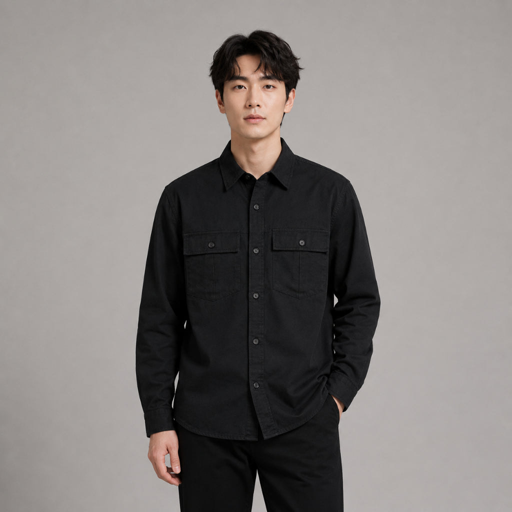 AD JEANS Men Long Sleeve Utility Shirt