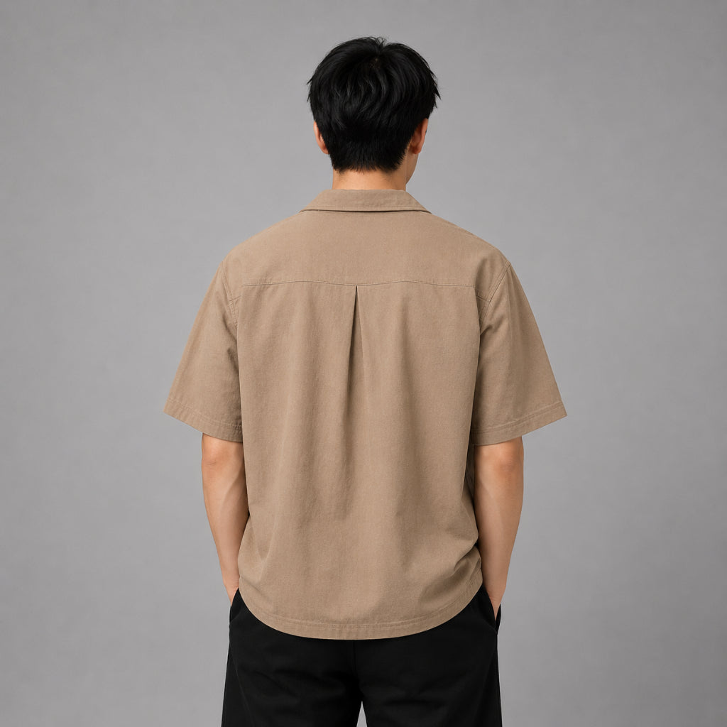 AD JEANS Men Relax Fit Camp Collar Shirt