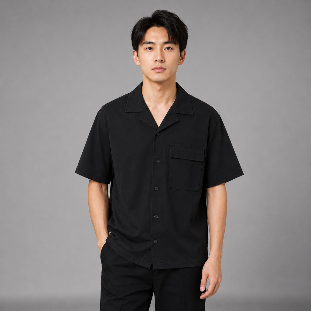AD JEANS Men Relax Fit Camp Collar Shirt
