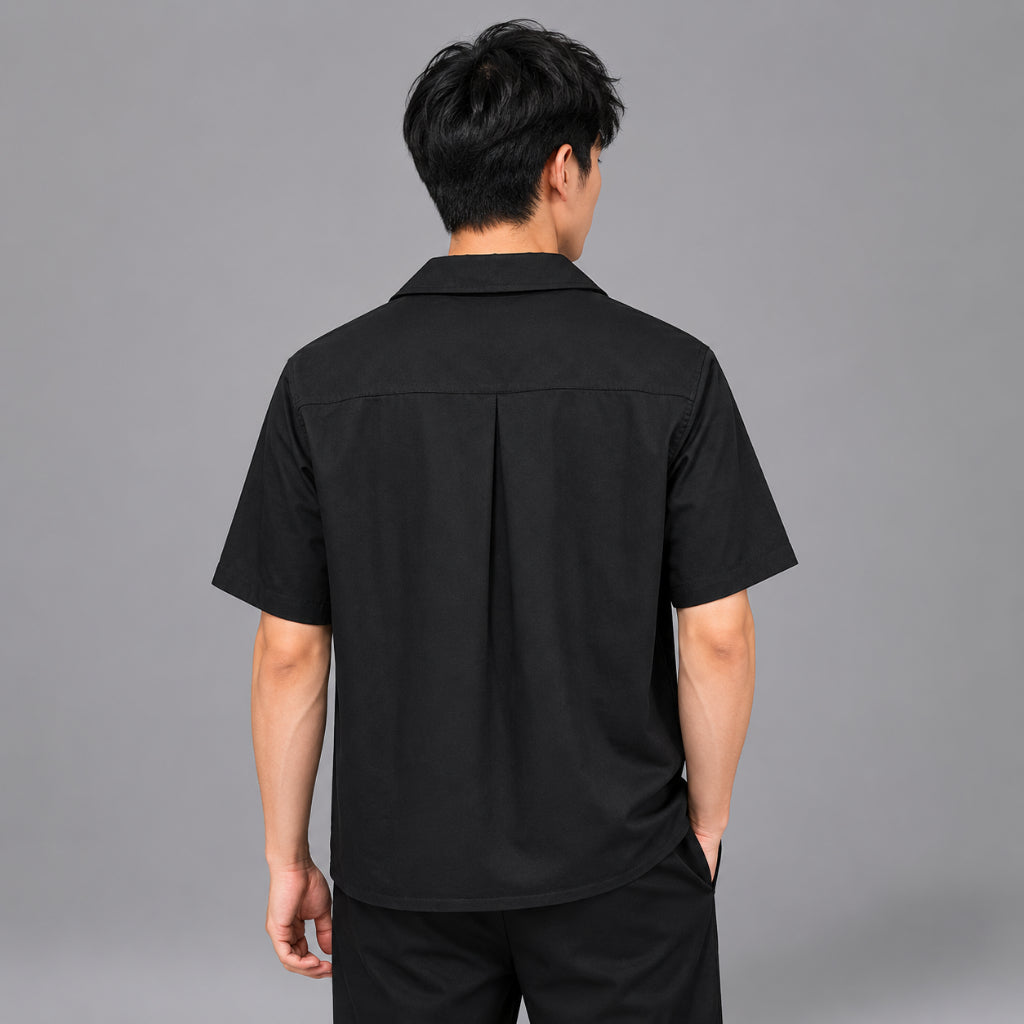 AD JEANS Men Relax Fit Camp Collar Shirt