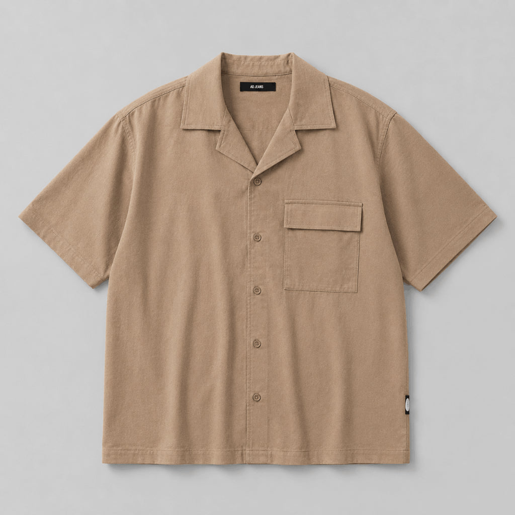 AD JEANS Men Relax Fit Camp Collar Shirt