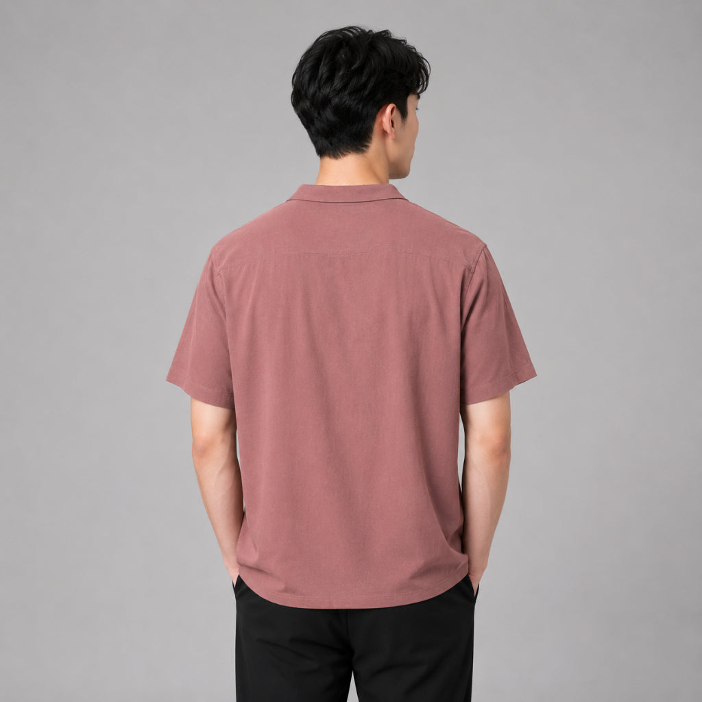 AD JEANS Men Textured Mandarin Collar Shirt