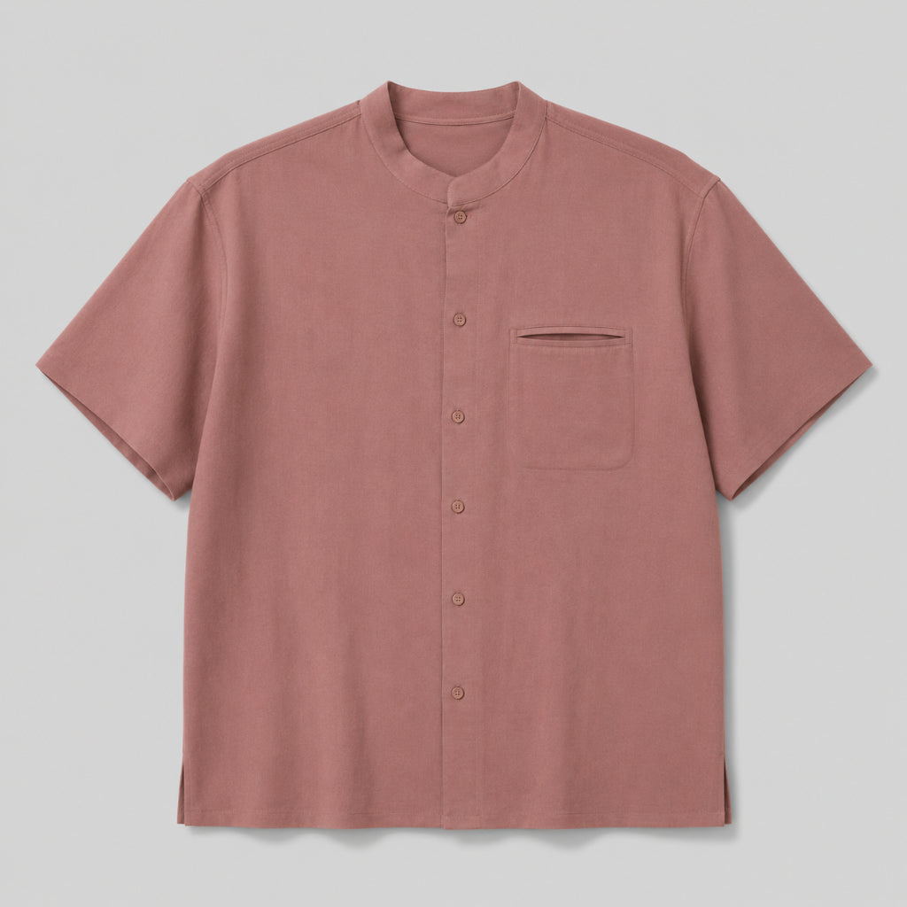 AD JEANS Men Textured Mandarin Collar Shirt