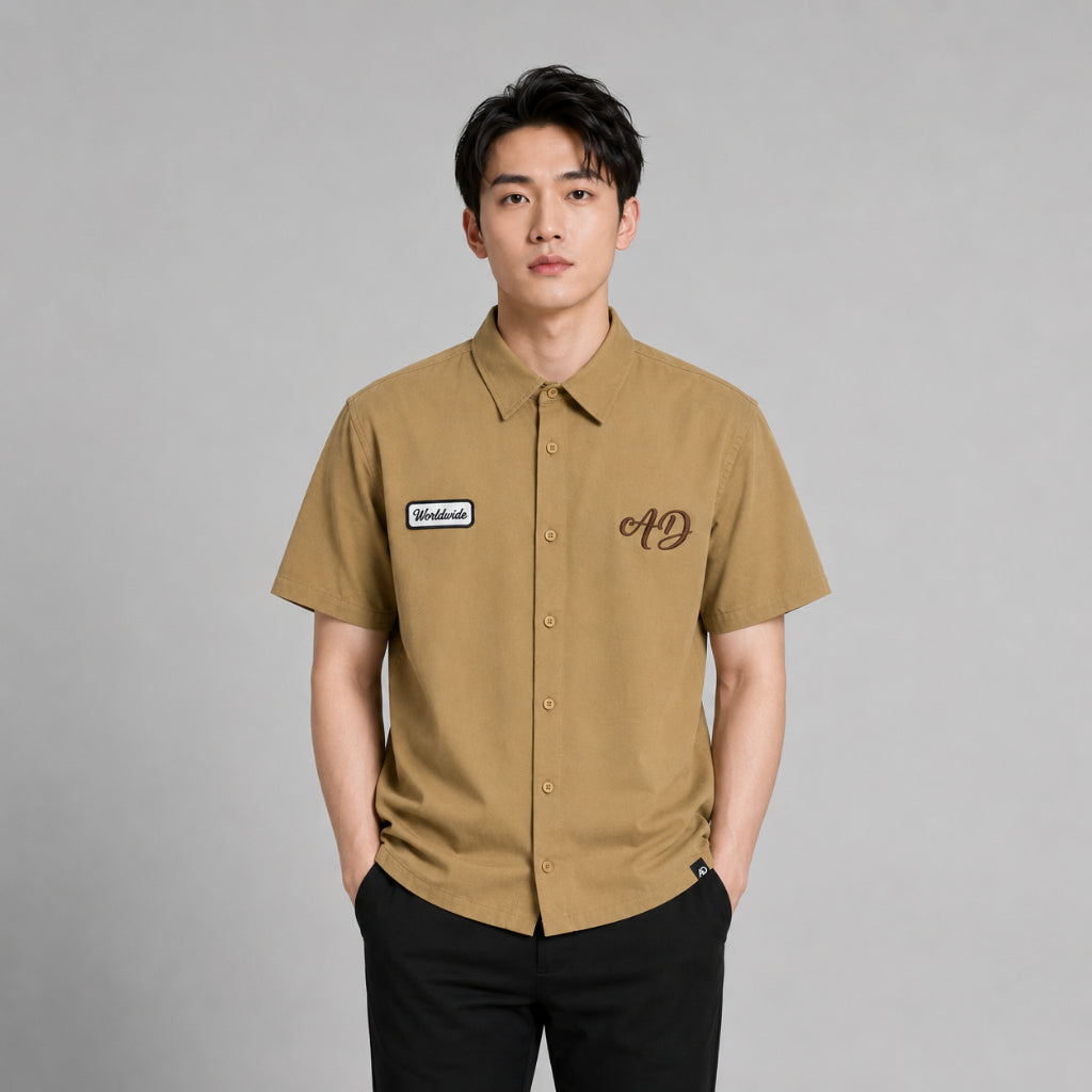 AD Athleisure Men Worldwide Patch Shirt