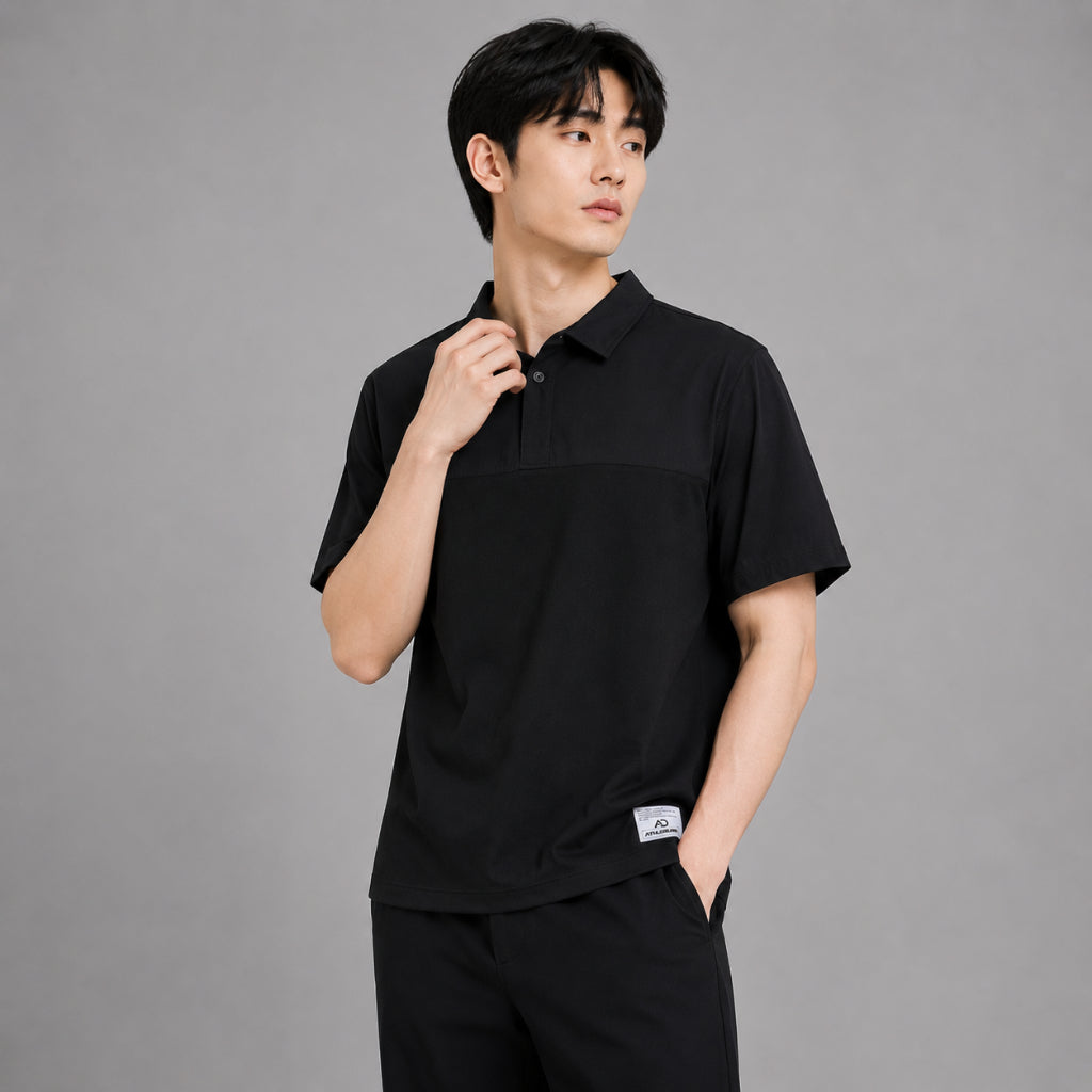 AD Men Oversize Colorblock Polo Shirt