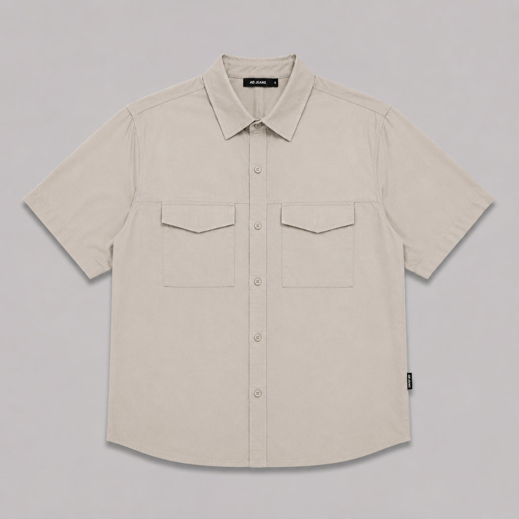 AD JEANS Men Short Sleeve Utility Shirt