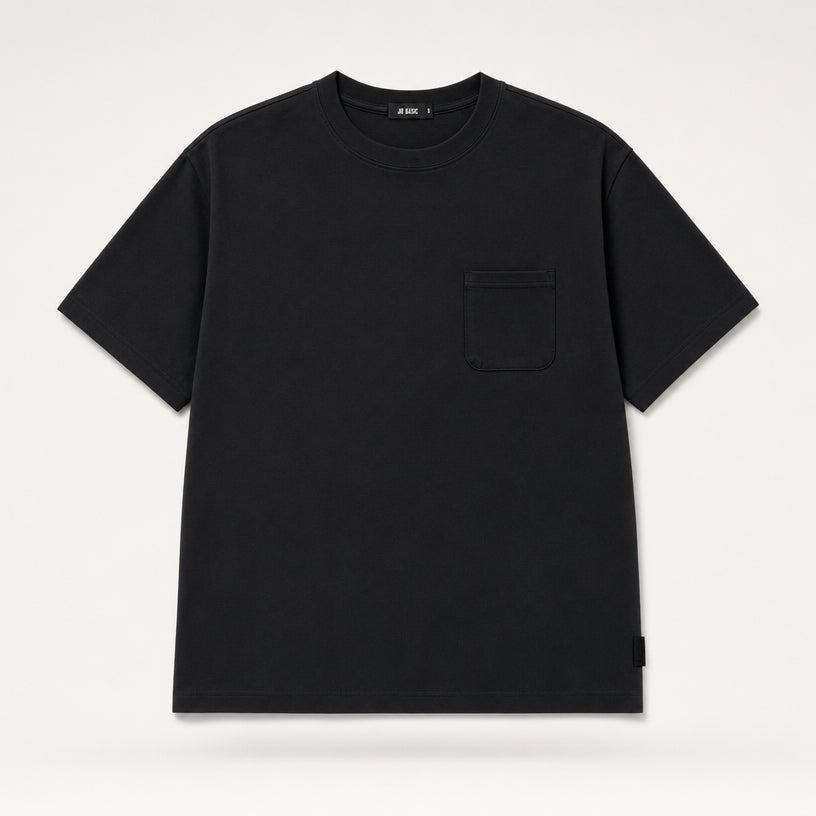 AD Men Premium Relax Fit Pocket Tee | Oversized Cotton T-Shirt | Basic Plain Tee Streetwear | Unisex Loose Fit
