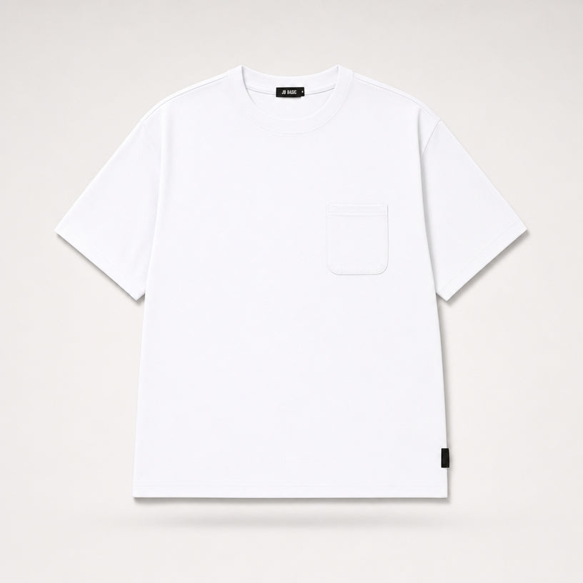 AD Men Premium Relax Fit Pocket Tee | Oversized Cotton T-Shirt | Basic Plain Tee Streetwear | Unisex Loose Fit