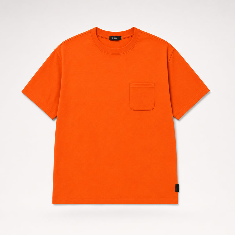 AD Men Premium Relax Fit Pocket Tee | Oversized Cotton T-Shirt | Basic Plain Tee Streetwear | Unisex Loose Fit