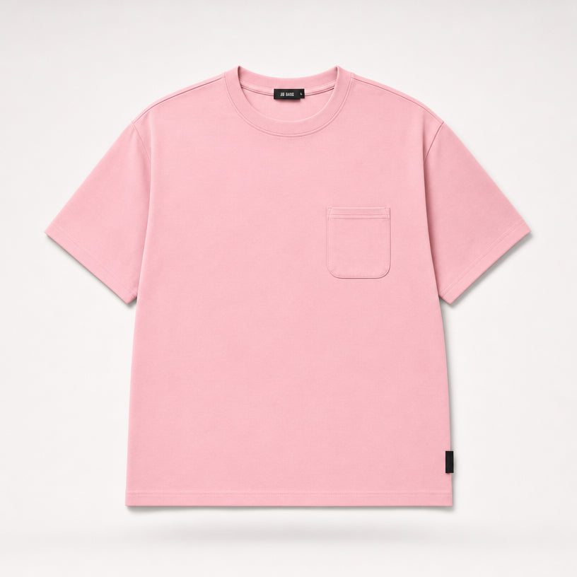AD Men Premium Relax Fit Pocket Tee | Oversized Cotton T-Shirt | Basic Plain Tee Streetwear | Unisex Loose Fit