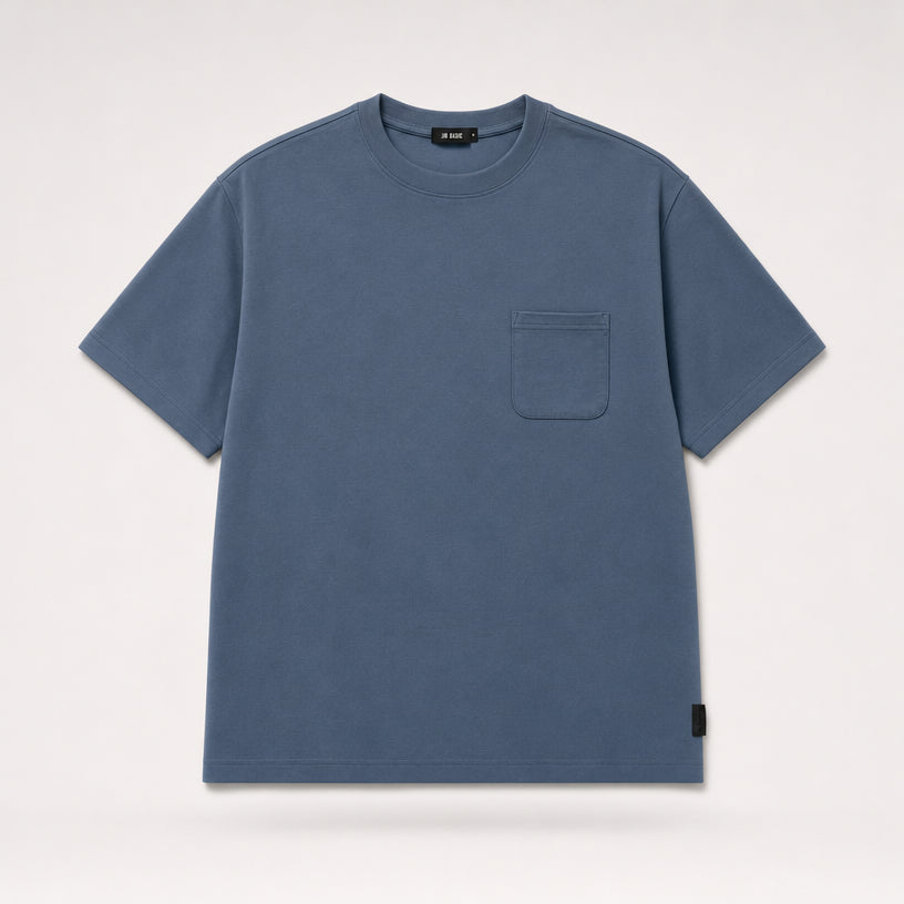 AD Men Premium Relax Fit Pocket Tee | Oversized Cotton T-Shirt | Basic Plain Tee Streetwear | Unisex Loose Fit