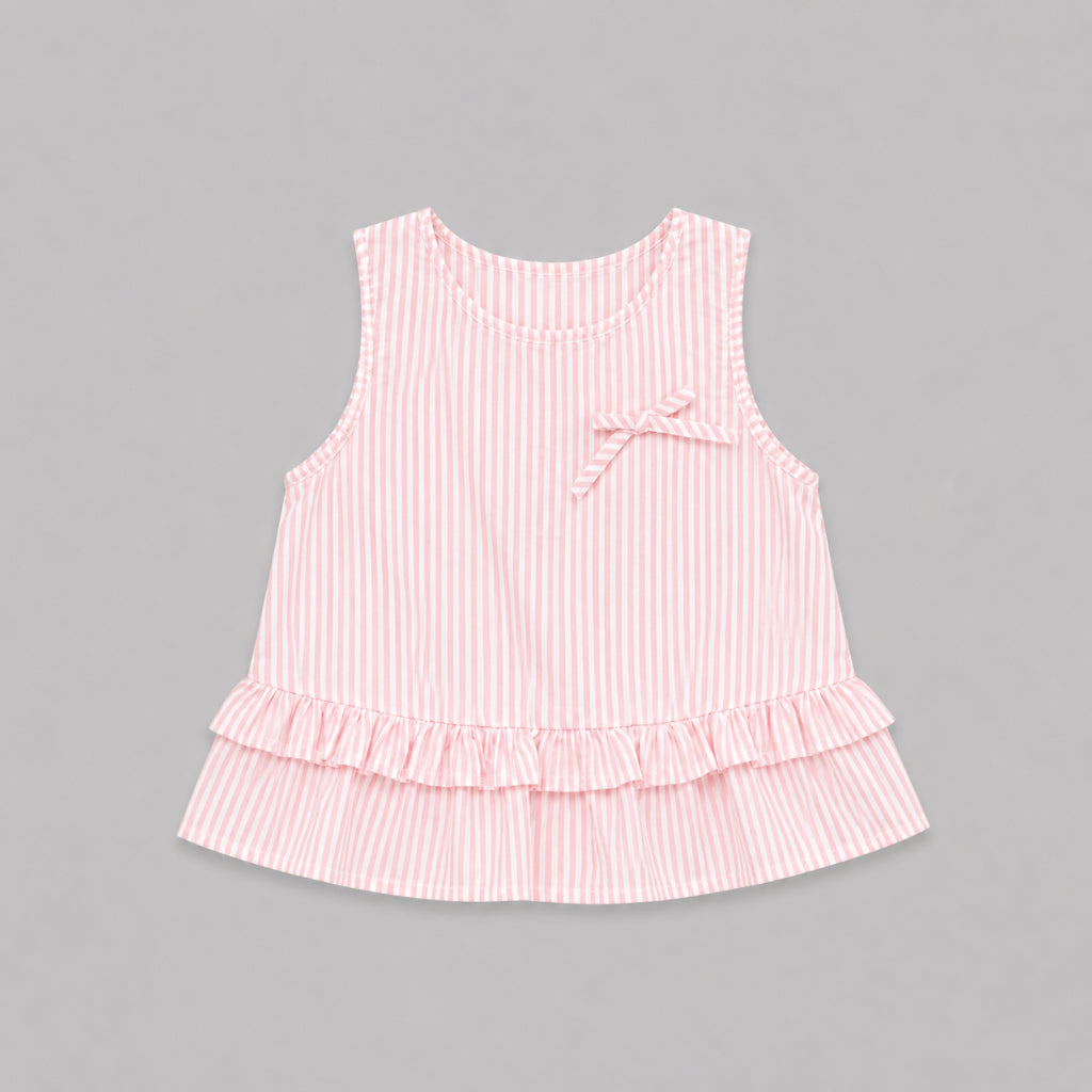 AD Kids Girls Sleeveless Ruffle Top