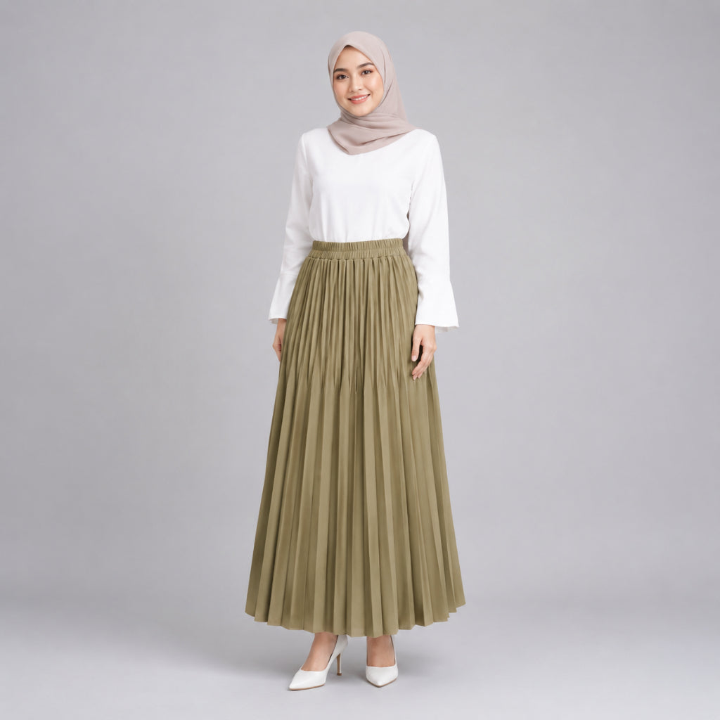 PISCO Women Classic Pleated Maxi Skirt