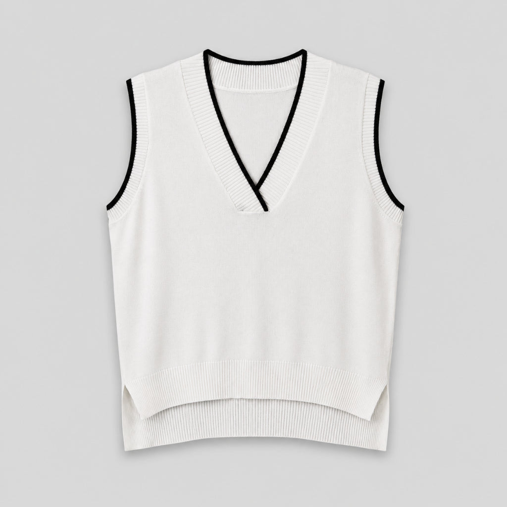 PISCO Women Contrast Trim Knit Vest Top
