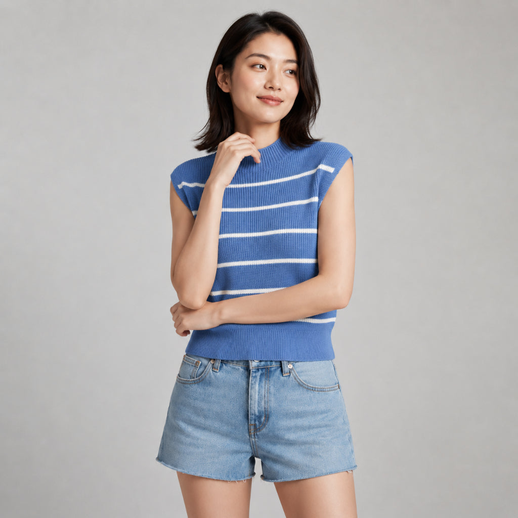 PISCO Women Striped Knit Sleeveless Top