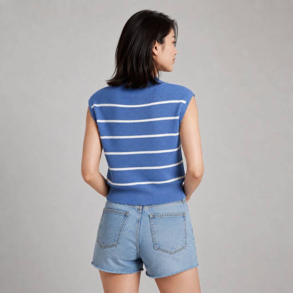 PISCO Women Striped Knit Sleeveless Top
