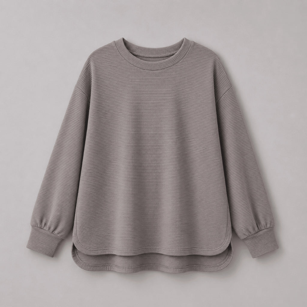 PISCO Women Waffle Knit Long Sleeve Top