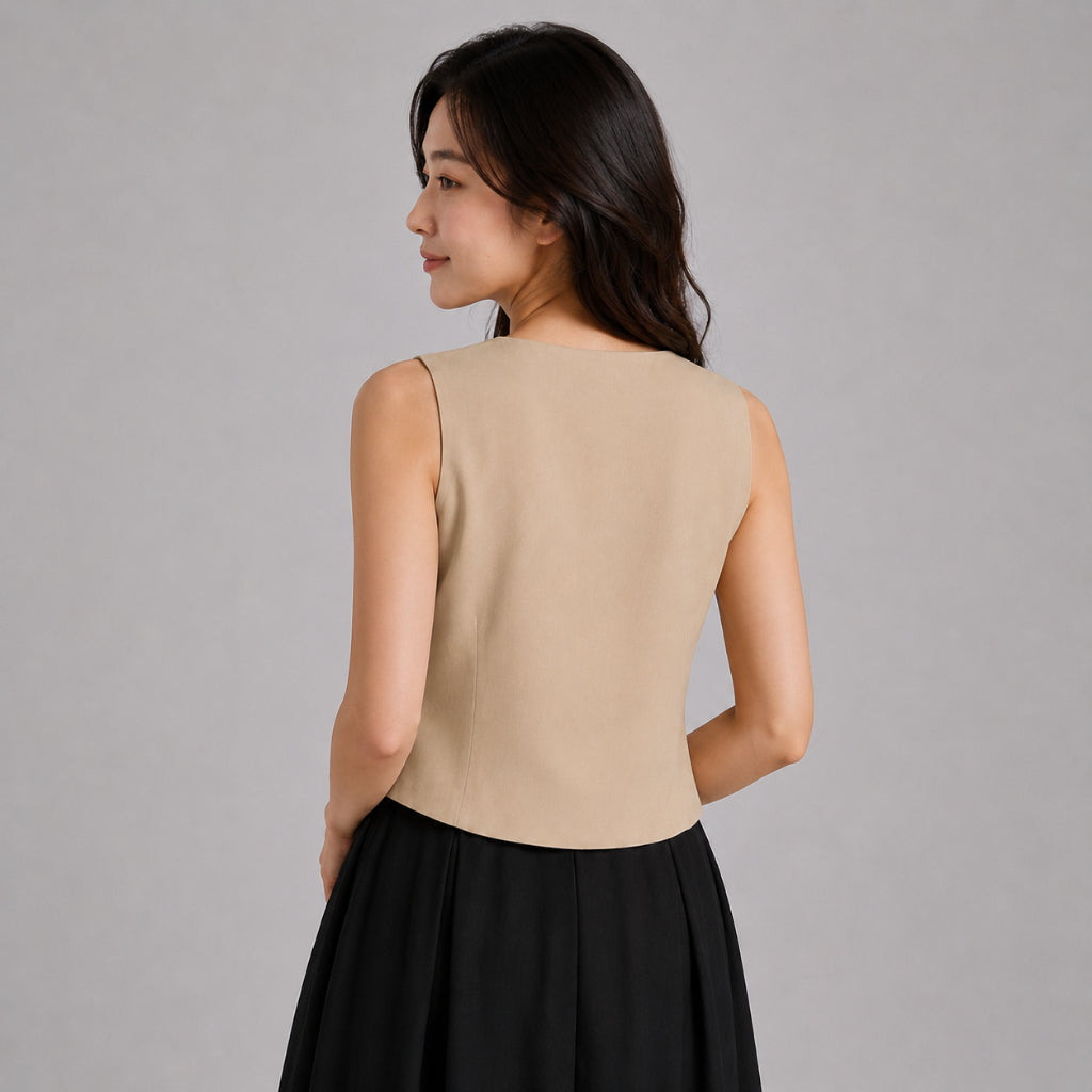 PISCO Women Ribbon Tie Sleeveless Top