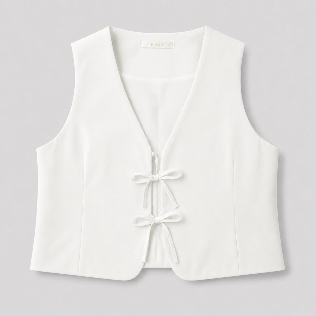PISCO Women Ribbon Tie Sleeveless Top