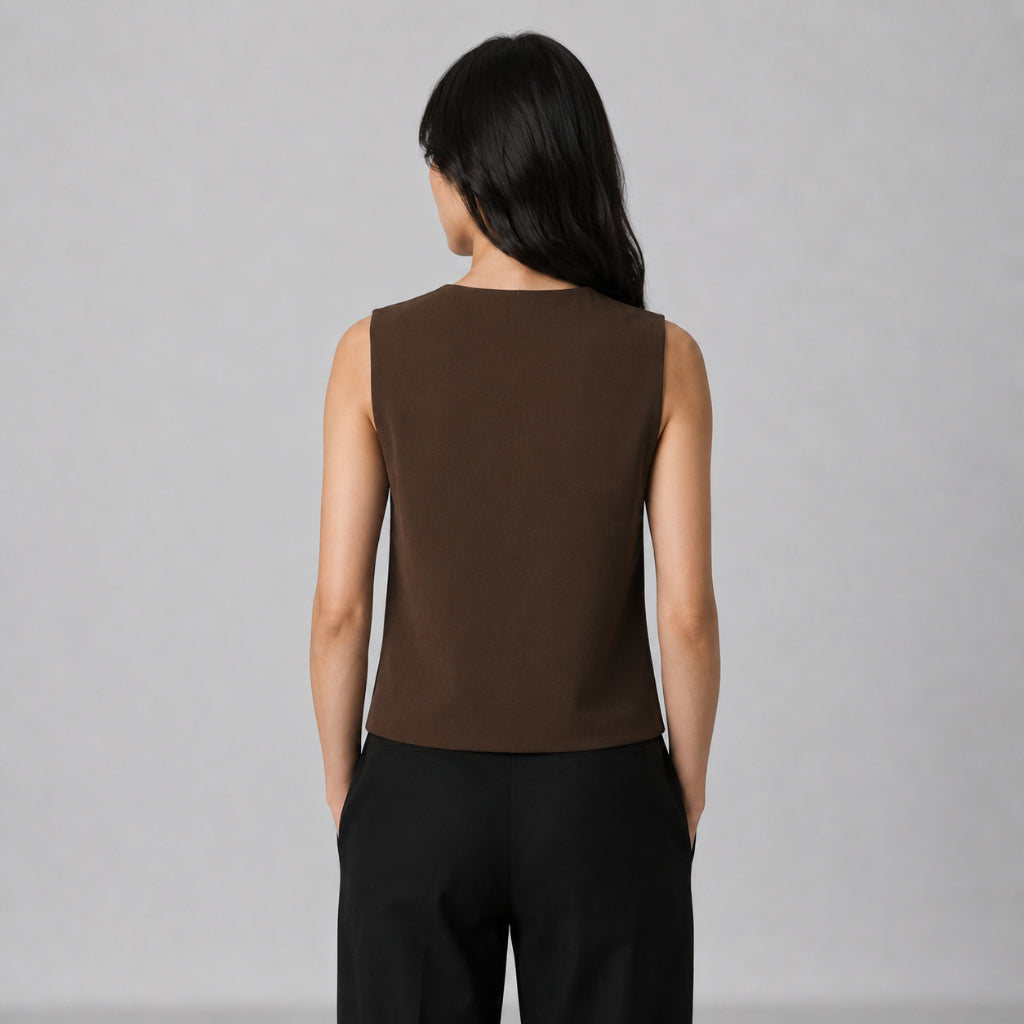 PISCO Women Hidden-Zip Sleeveless Vest