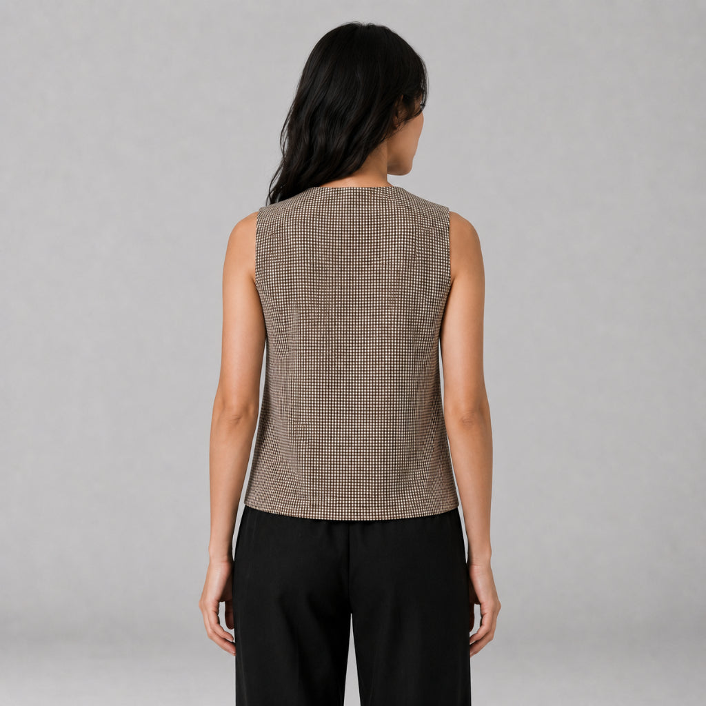 PISCO Women Hidden-Zip Sleeveless Vest
