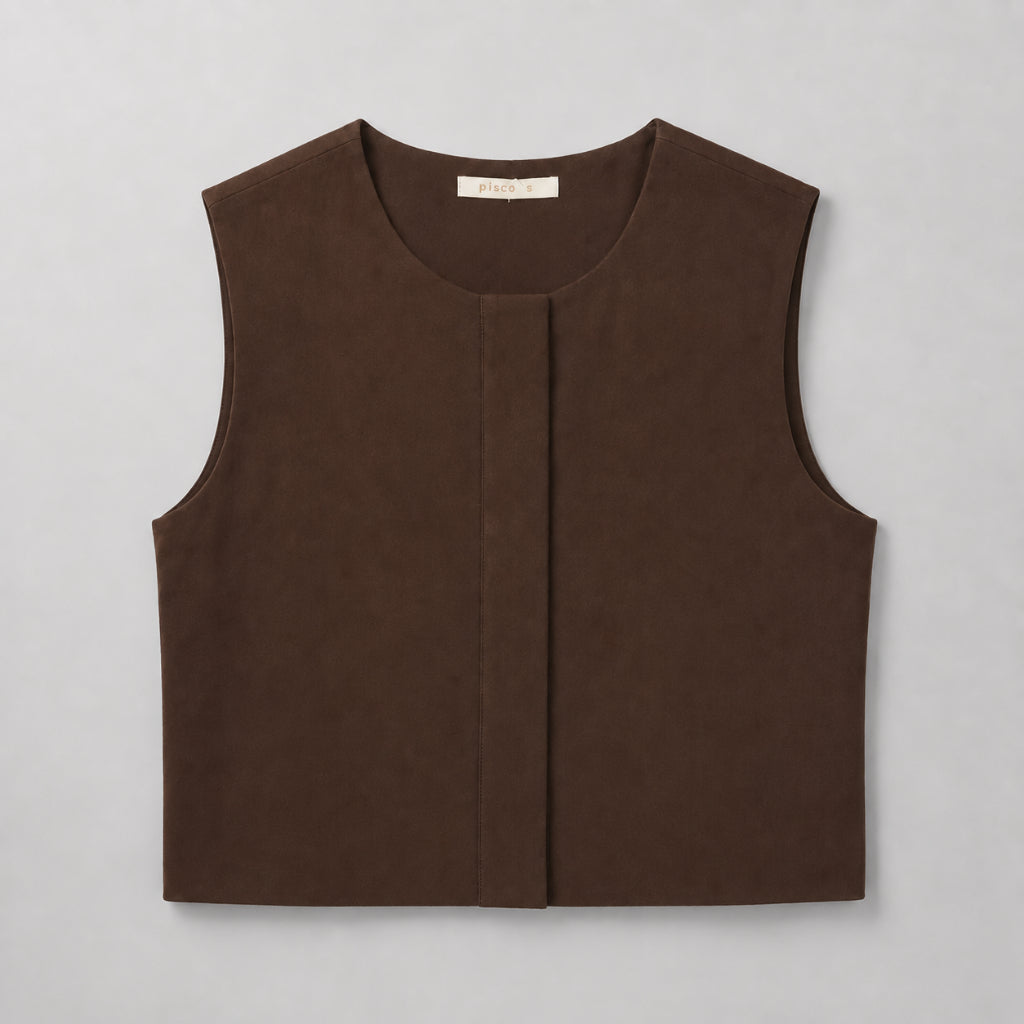 PISCO Women Hidden-Zip Sleeveless Vest