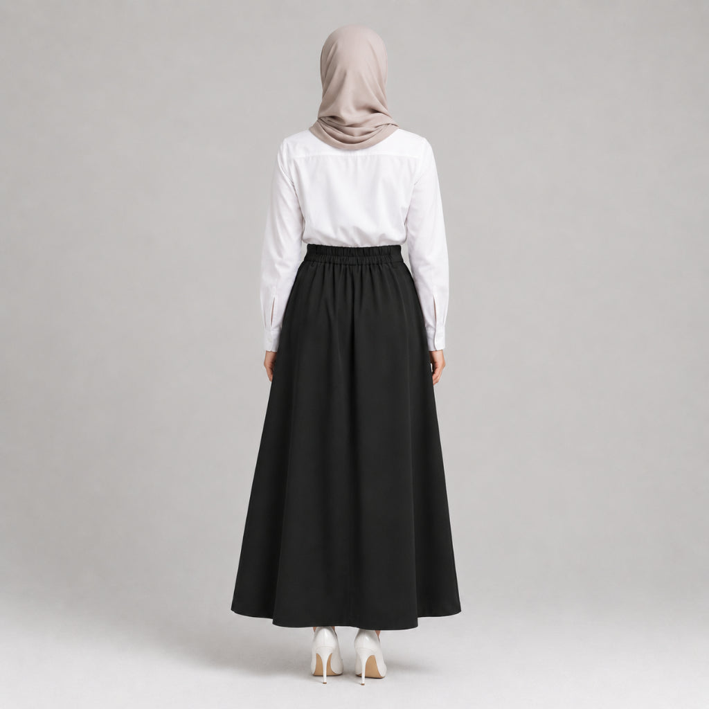 PISCO Women Elegant Pleated Maxi Skirt