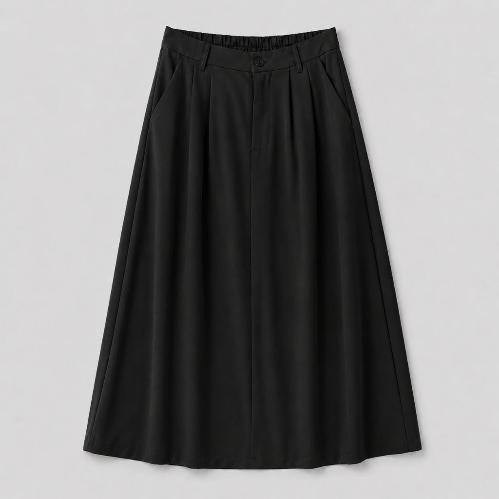 PISCO Women Elegant Pleated Maxi Skirt