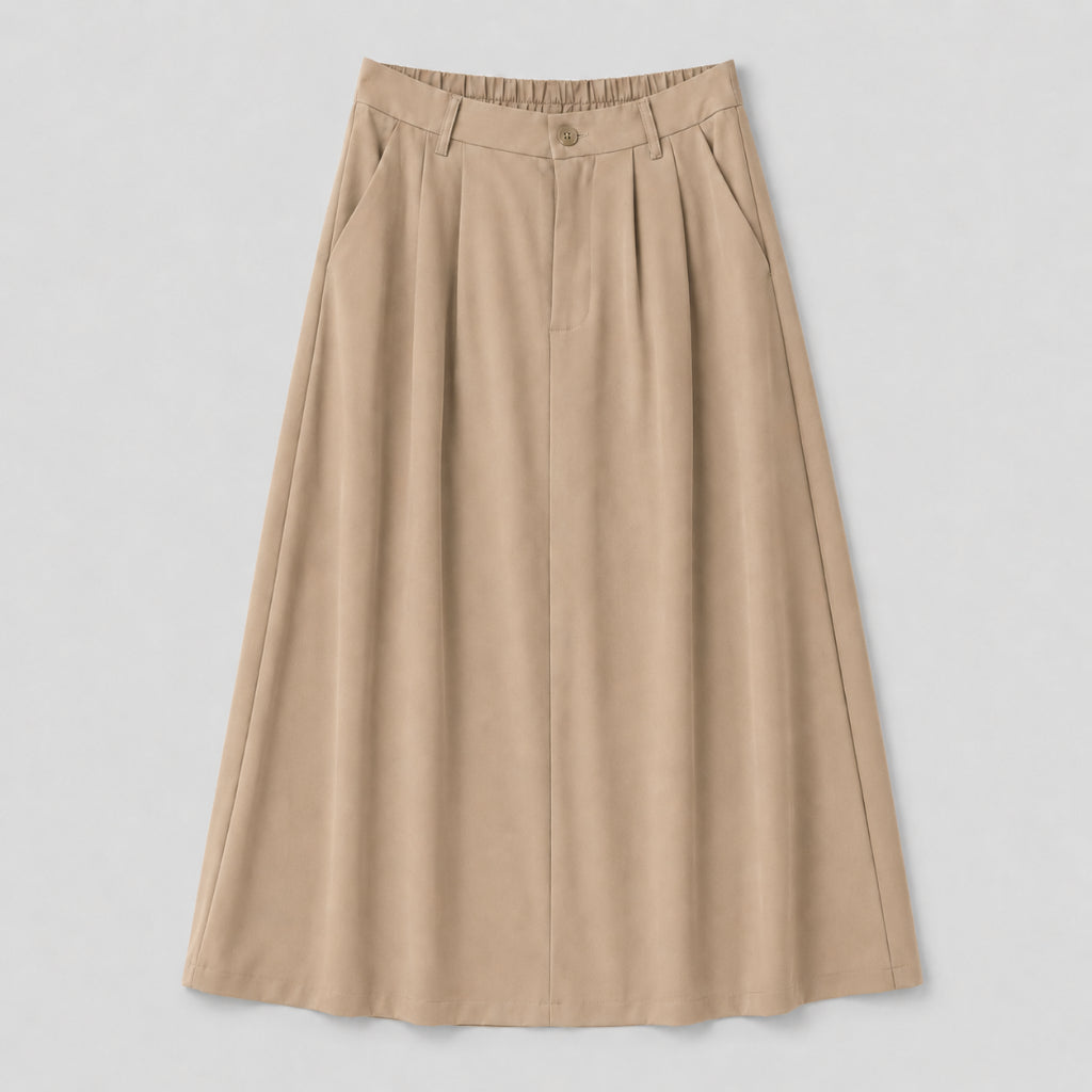 PISCO Women Elegant Pleated Maxi Skirt