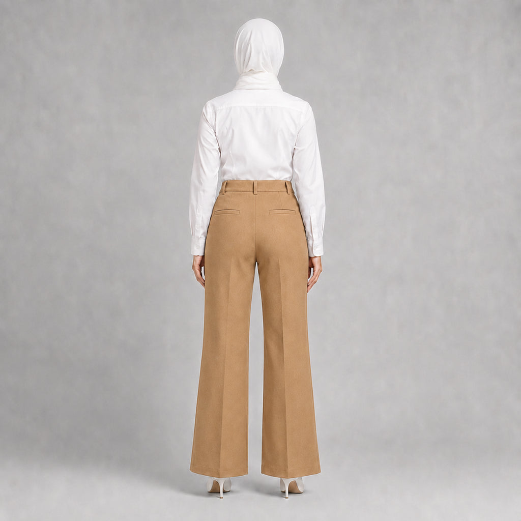PISCO Women Elegant High Waist Flare Pants