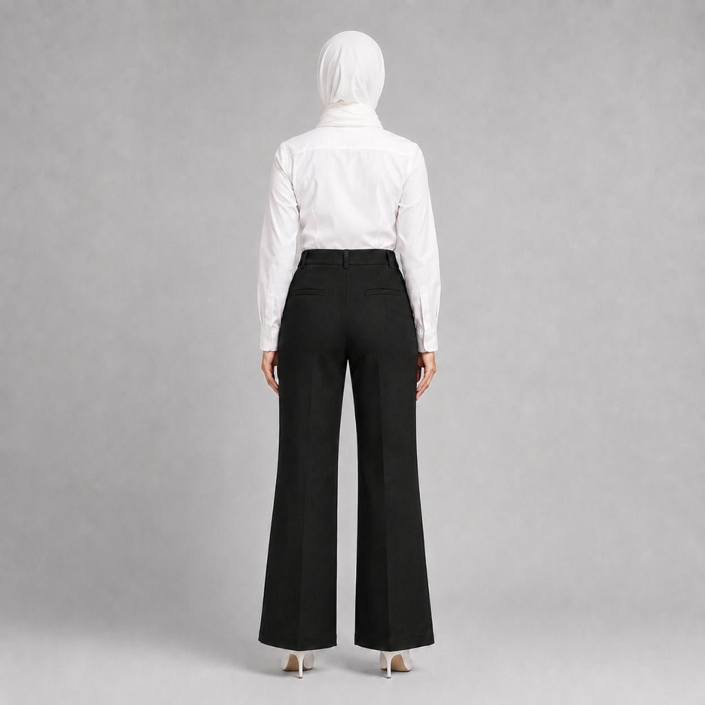 PISCO Women Elegant High Waist Flare Pants