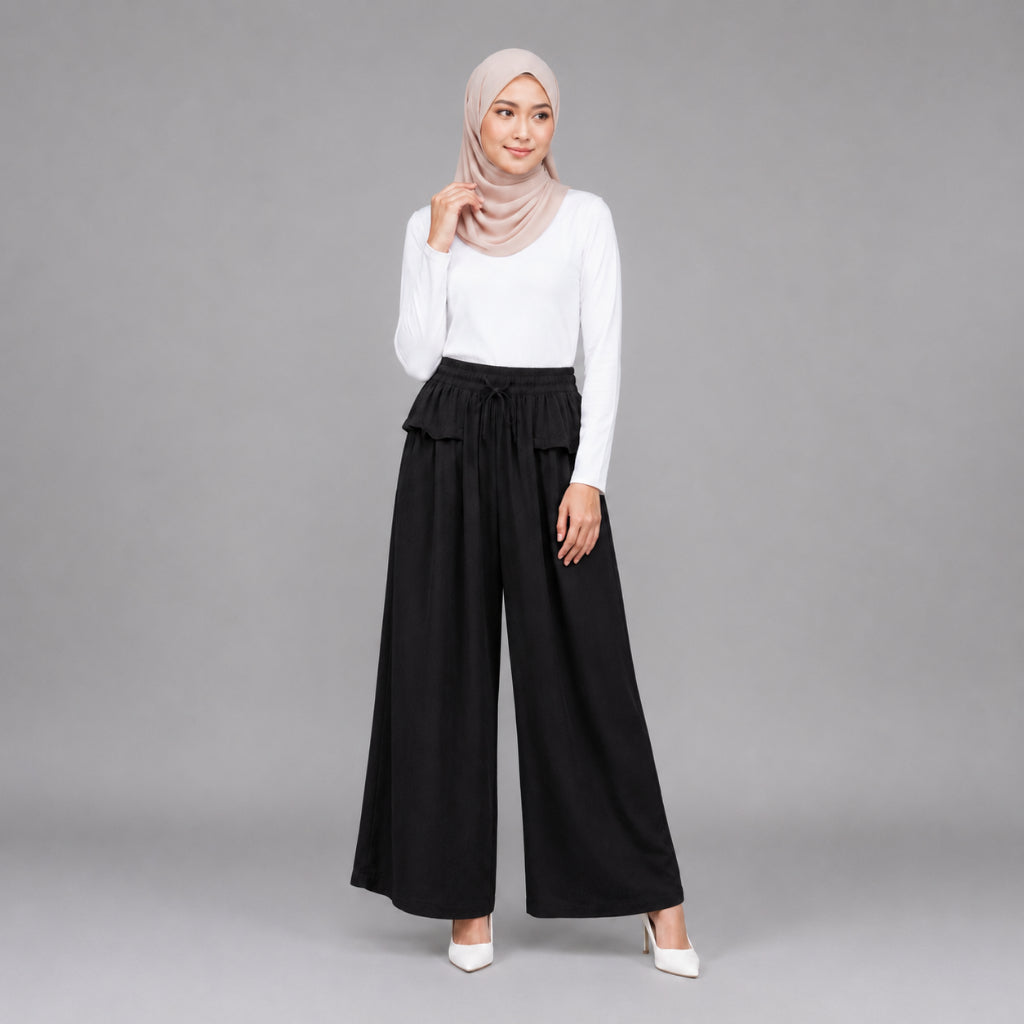 PISCO Women Ruffle Waist Palazzo Pants