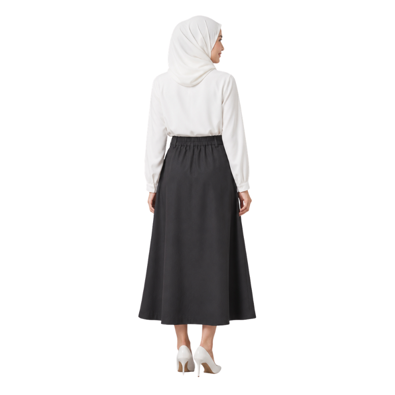 PISCO Women High-Waist A-Line Midi Skirt