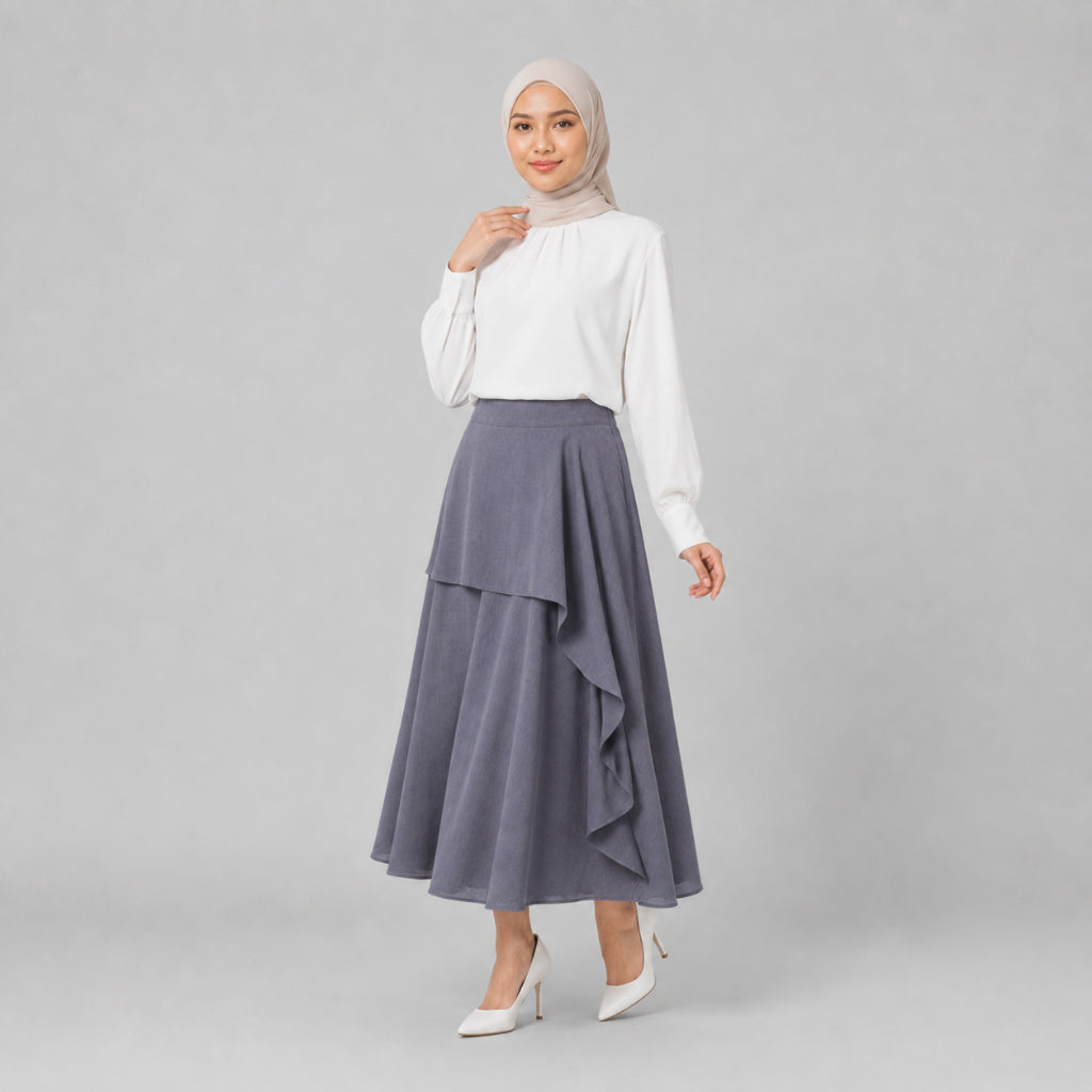 PISCO Women Elegant Layered Maxi Skirt