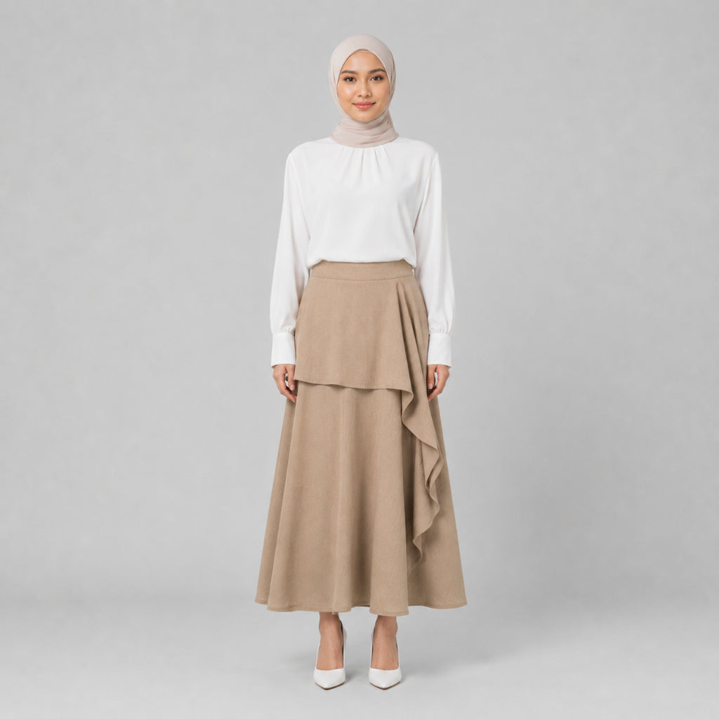 PISCO Women Elegant Layered Maxi Skirt