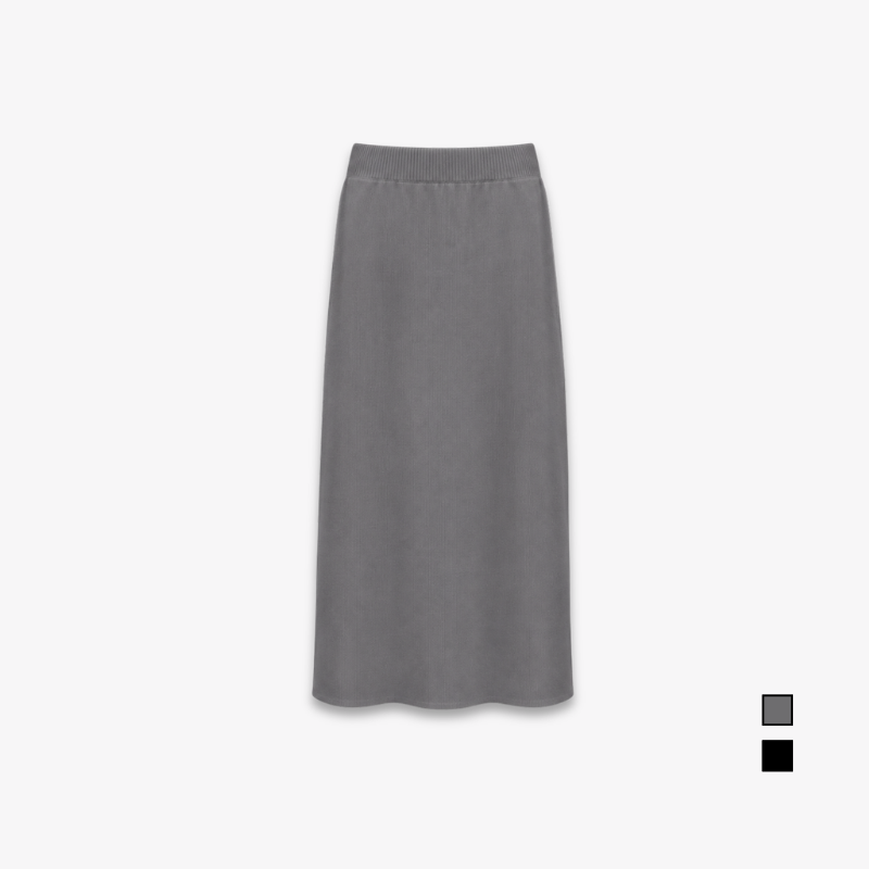 PISCO Women Knit Elastic Waist Maxi Skirt