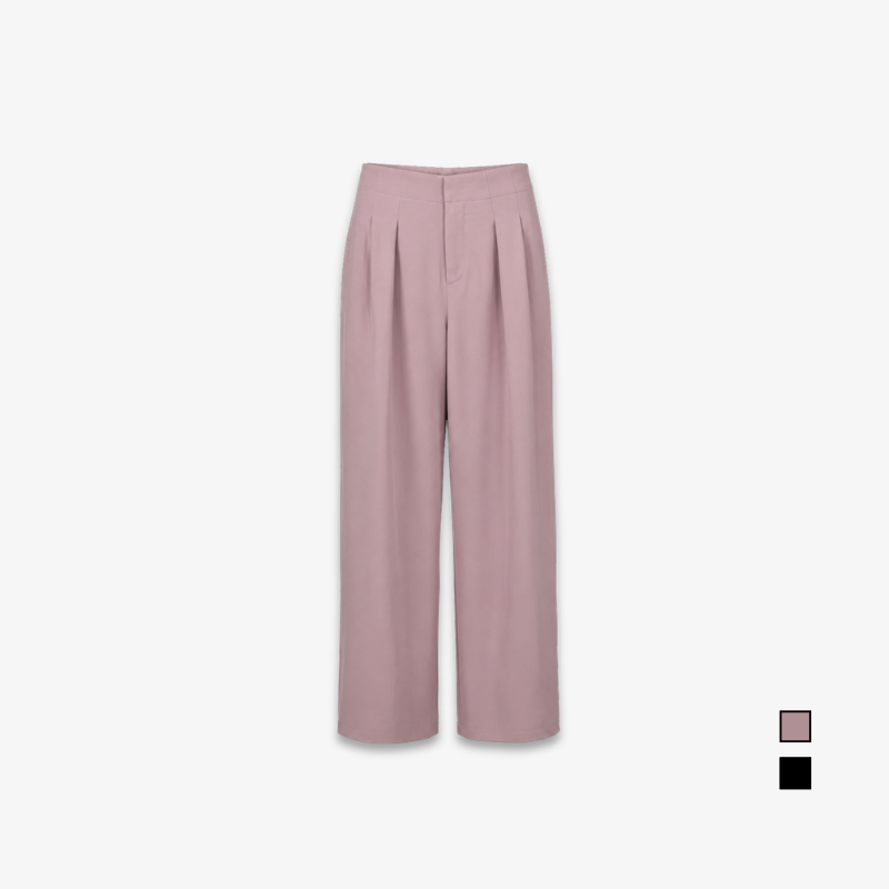 PISCO Women High-Waist Wide-Leg Pants with Pockets
