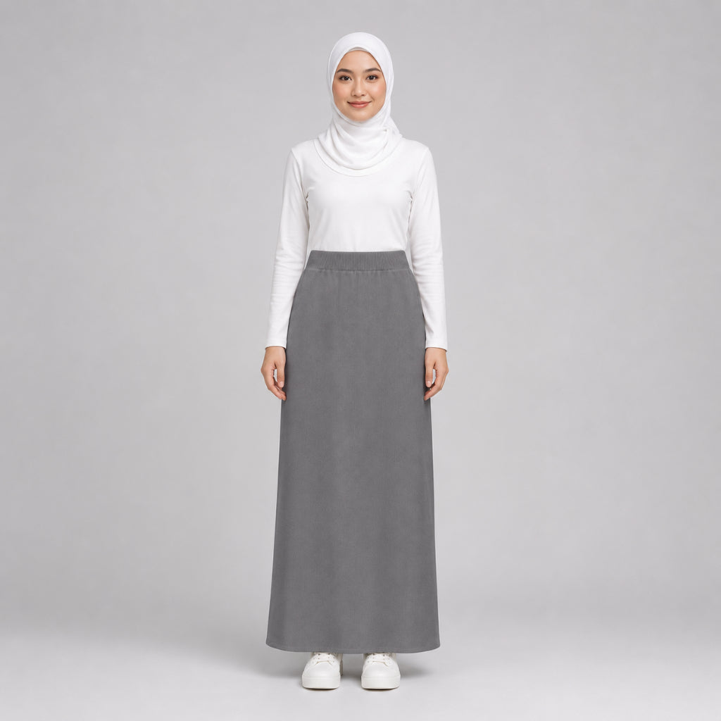 PISCO Women Knit Elastic Waist Maxi Skirt
