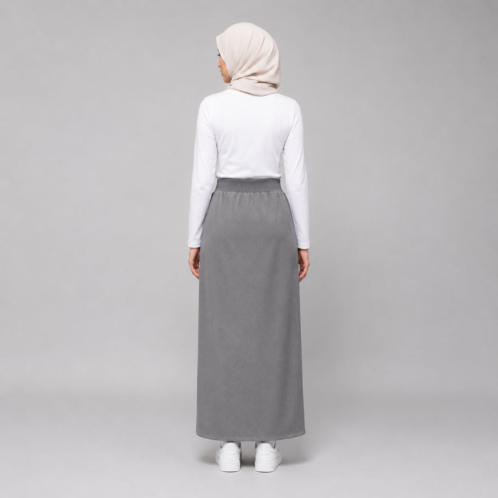 PISCO Women Knit Elastic Waist Maxi Skirt