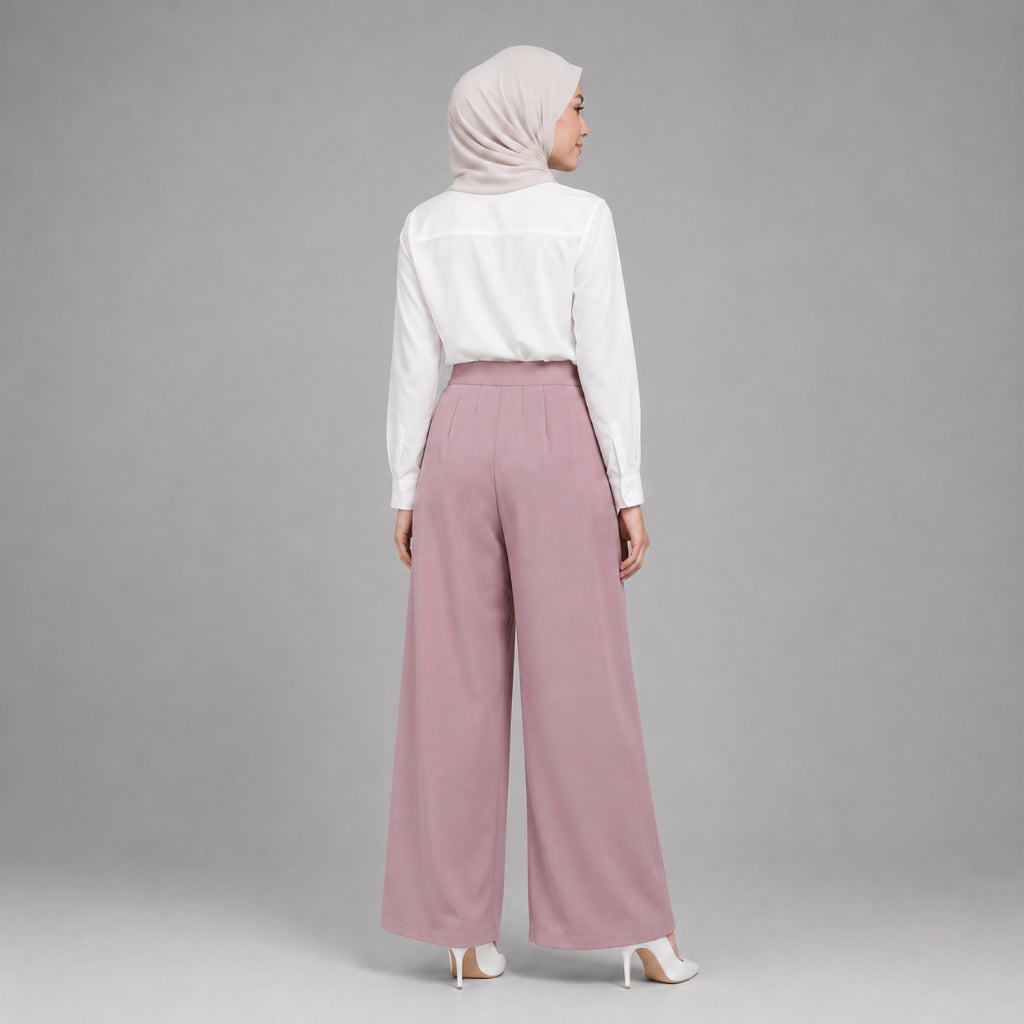 PISCO Women High-Waist Wide-Leg Pants with Pockets