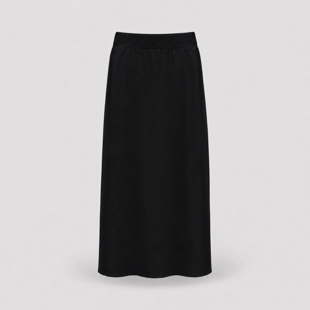PISCO Women Knit Elastic Waist Maxi Skirt