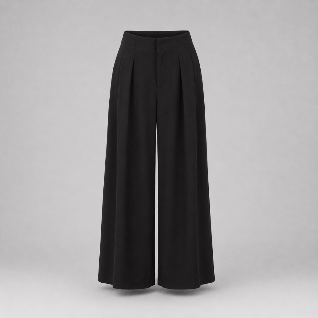 PISCO Women High-Waist Wide-Leg Pants with Pockets
