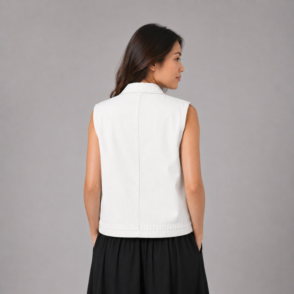 PISCO Women Sleeveless Denim Vest