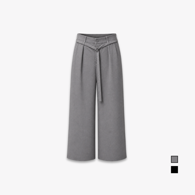 PISCO Women High-Waist Belted Wide-Leg Pants