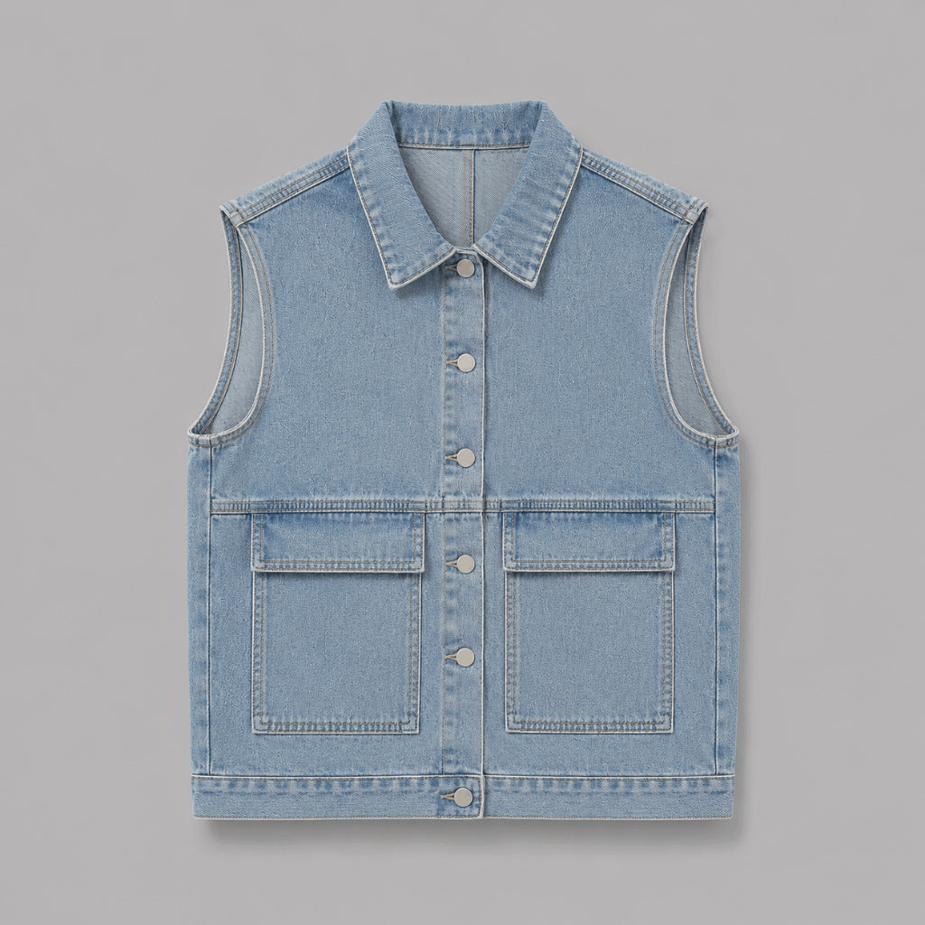 PISCO Women Sleeveless Denim Vest