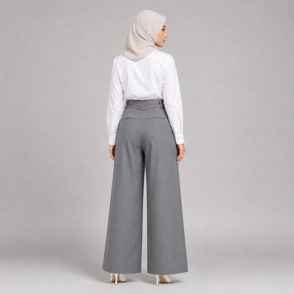 PISCO Women High-Waist Belted Wide-Leg Pants